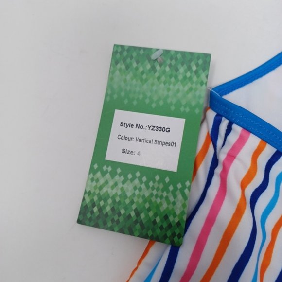 Urban Outdoor Girls Striped Two-Piece Swimsuit - Picture 7 of 8